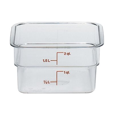 SQUARE FOOD CONTAINER 2 QT CLEAR