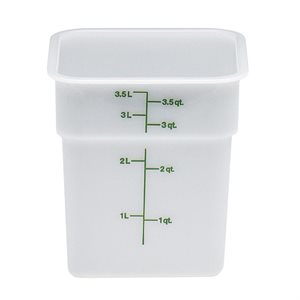 SQUARE FOOD CONTAINER 4 QT POLY