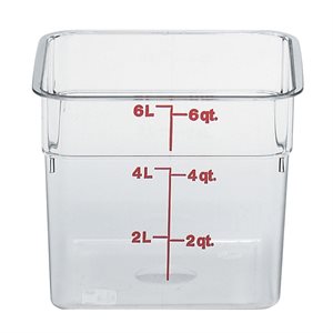 SQUARE FOOD CONTAINER 6 QT CLEAR