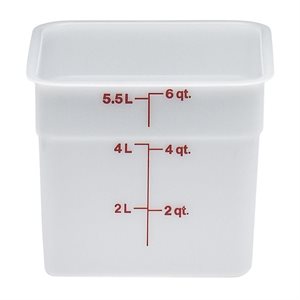 SQUARE FOOD CONTAINER 6 QT POLY