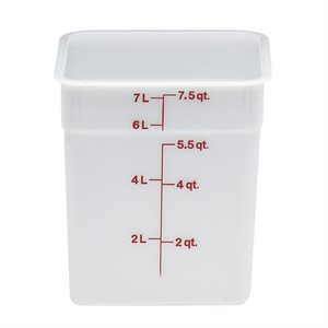 SQUARE FOOD CONTAINER 8 QT POLY