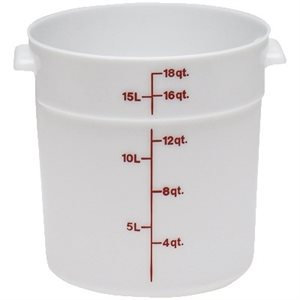 ROUND CONTAINER 18 QT POLY