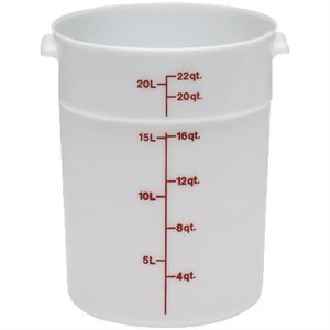 ROUND CONTAINER 22 QT POLY