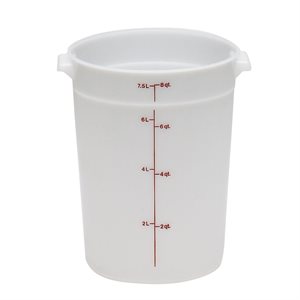 ROUND CONTAINER 8 QT POLY