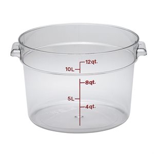 ROUND CONTAINER 12 QT CLEAR