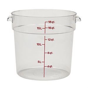 ROUND CONTAINER 18 QT CLEAR