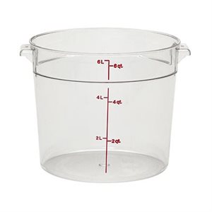 ROUND CONTAINER 6 QT CLEAR