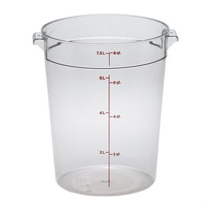 ROUND CONTAINER 8 QT CLEAR