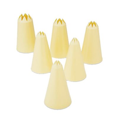 PIPING TIP PLASTIC STAR SET OF 6