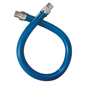GAS CONNECTOR 3 / 4" X 36" BLUE COATED