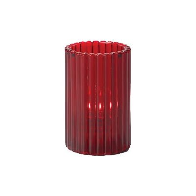 TABLE LAMP RED CYLINDER VERTICAL RODS