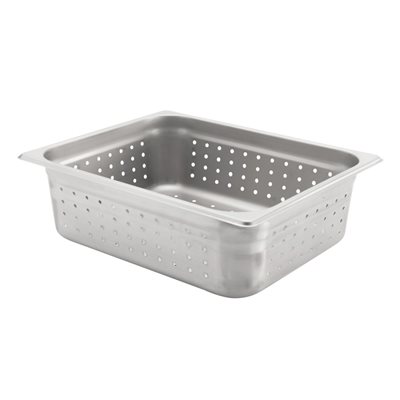 INSERT PAN 1 / 2 SIZE X 4" DEEP PERFORATED S / S