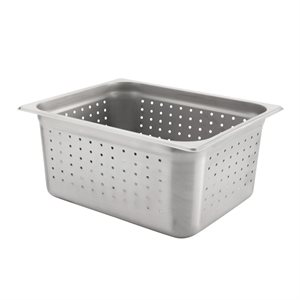 INSERT PAN 1 / 2 SIZE X 6" DEEP PERFORATED S / S