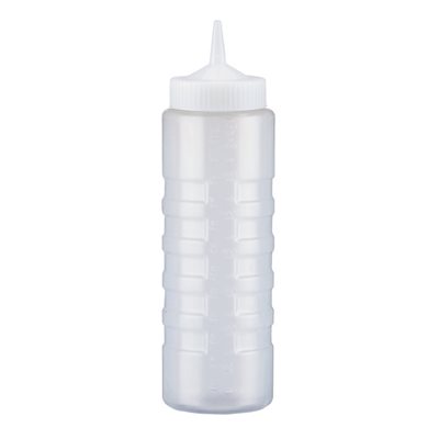 GRADUATED SQUEEZE BOTTLE 24 OZ CLEAR WIDE MOUTH