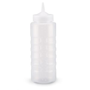 GRADUATED SQUEEZE BOTTLE 32 OZ CLEAR WIDE MOUTH