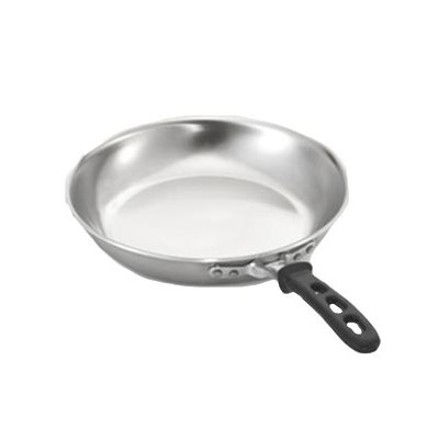 STAINLESS STEEL FRYING PAN 10" 3-PLY SILICONE HANDLE