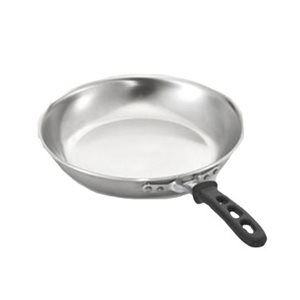 STAINLESS STEEL FRYING PAN 12" 3-PLY SILICONE HANDLE